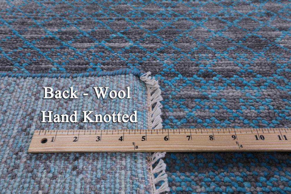 10' 0" X 14' 0" Savannah Grass Handmade Wool Rug - Q13415