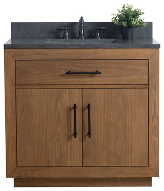 Vanity Art Bathroom Vanity With Sink, Tan, 36" Single, Black Limestone Top