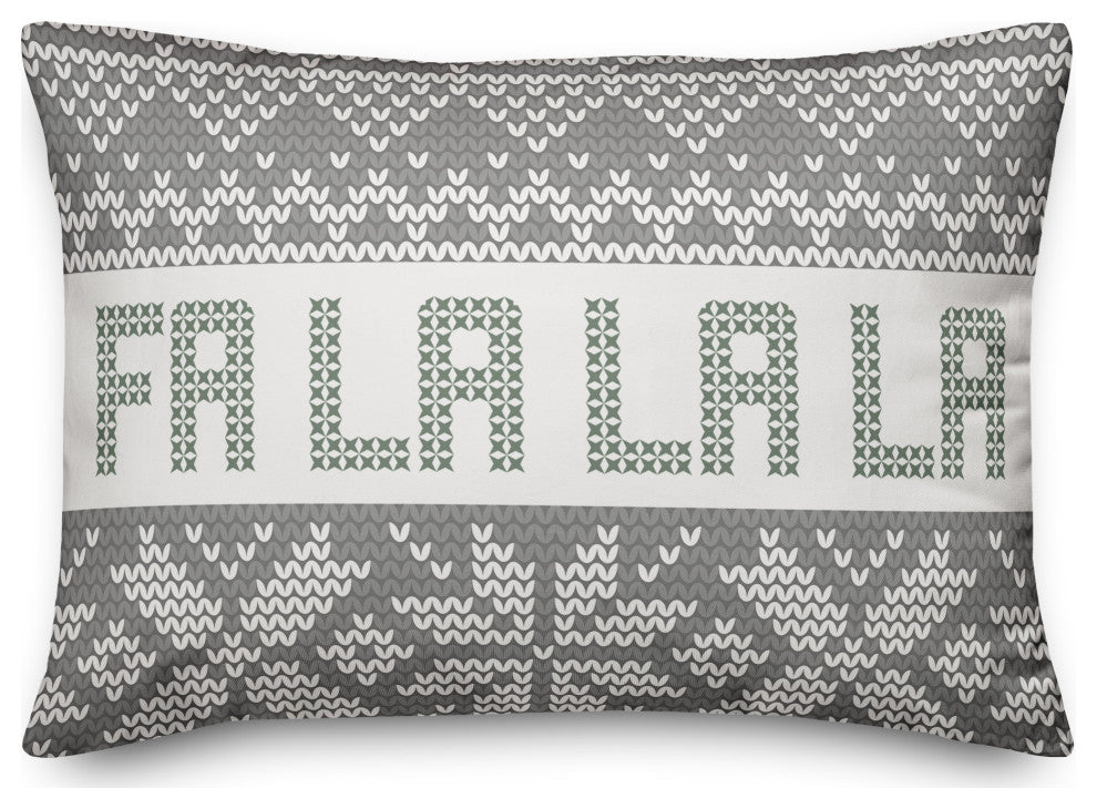 Fa La La La Sweater Pattern 14x20 Spun Poly Pillow