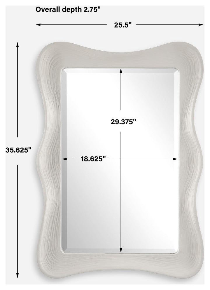 Uttermost Whitehaven Wavy Rectangle Mirror