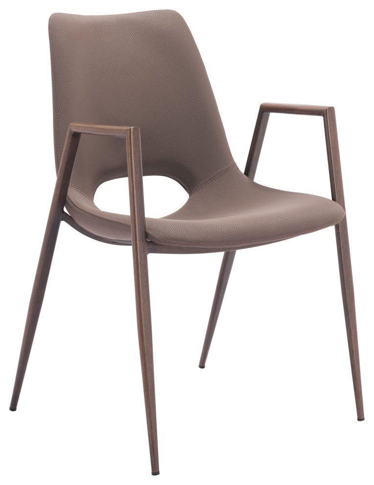 Desi Dining Chair, Set of 2 Brown/Walnut