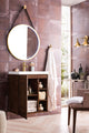 Alicante' 24" Vanity, Mid Century Acacia, White Glossy Resin Countertop