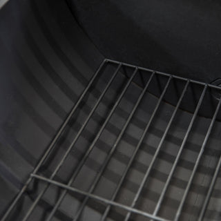 35" Rectangular Outdoor Metal Woodburning Barrel Firepit