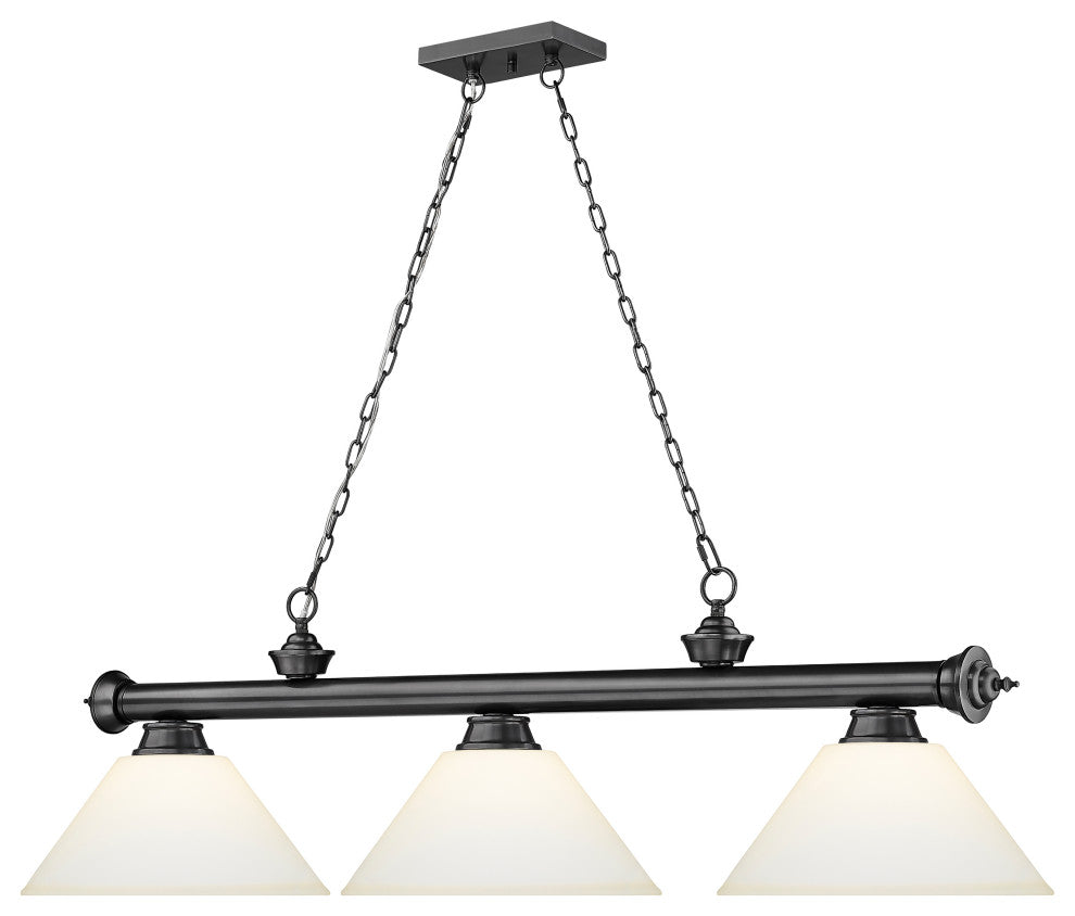 Zlite 2306-3BP-AMO14 3-Light Billiard, Matte Opal