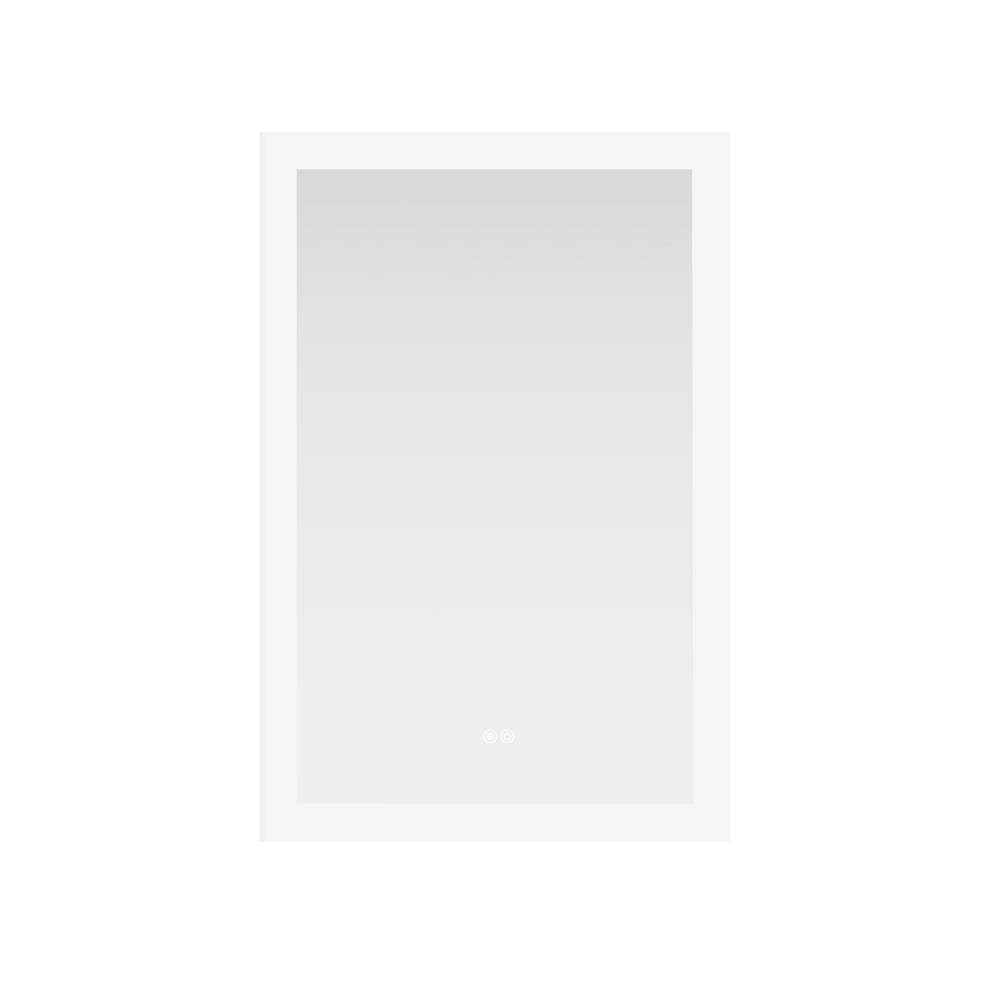 Beijing Rectangular Frameless LED Wall Bath Vanity Mirror, Acrylic, 24"w X 40"h