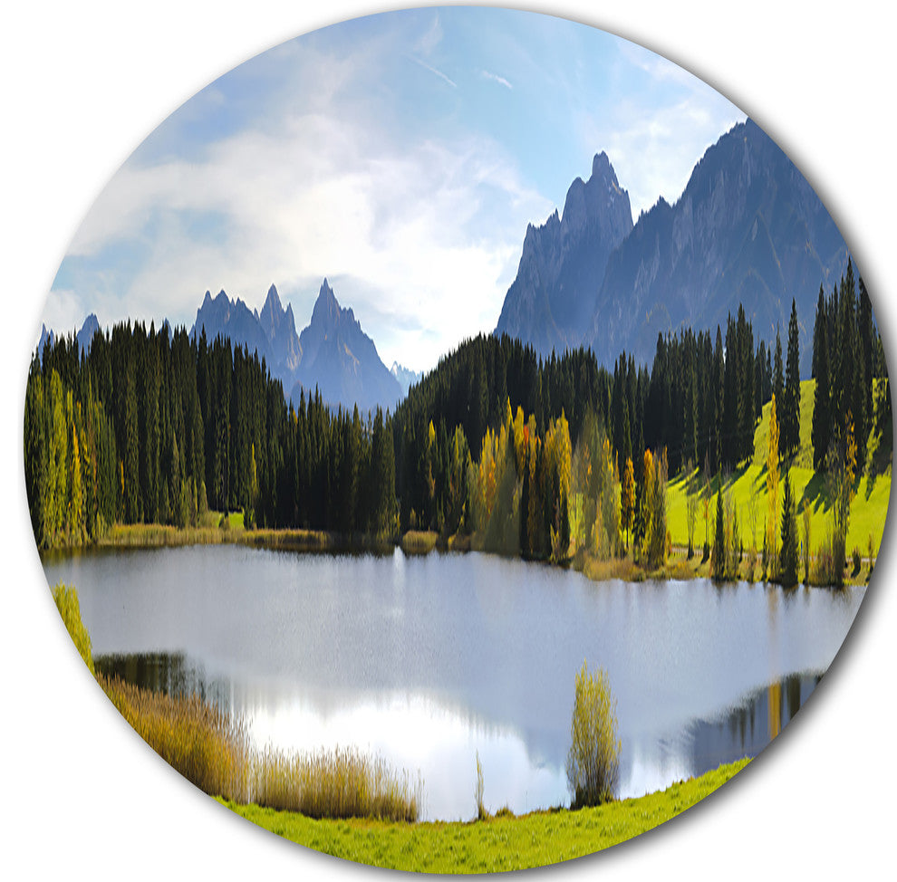 Panorama Landscape In Bavaria, Photo Round Wall Art, 23"