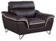 Giuliano Contemporary Premium Leather Match Chair Brown