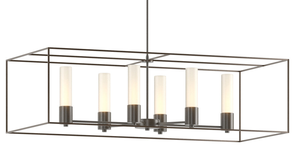 Portico Pendant, Dark Smoke, Bronze Accent