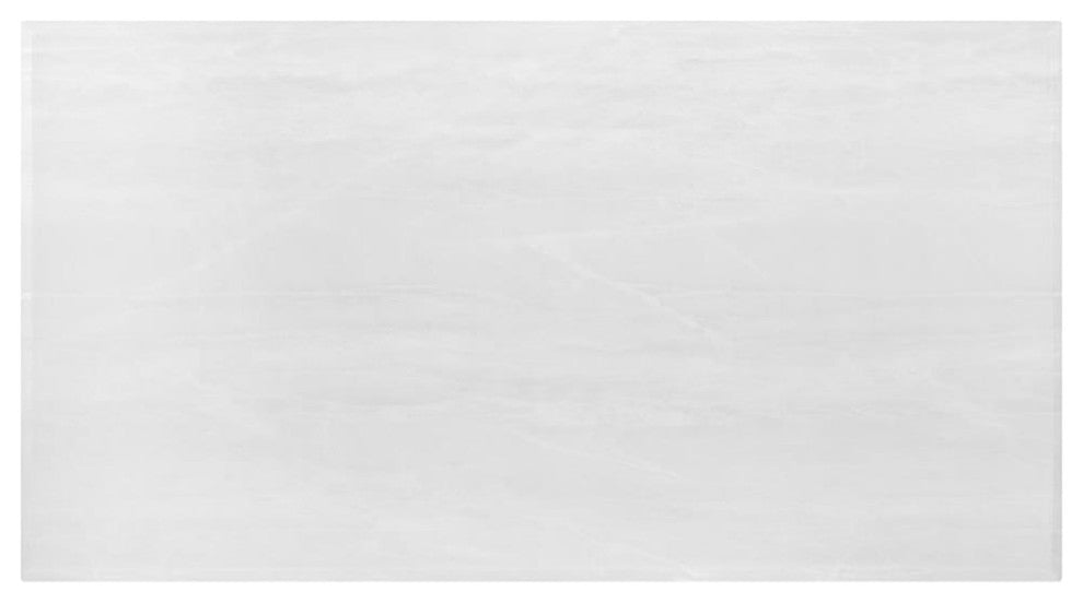 Coaster Kerwin Metal Rectangle Faux Marble Top Dining Table White and Chrome