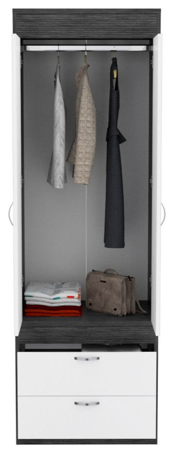 Armoire Tarento, Bedroom, Smoky Oak / White