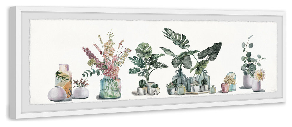 "Tropical Container Garden" Framed Painting Print