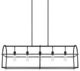 Capital Lighting 825751 5 Light 46"W Linear Chandelier - Matte Black