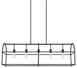 Capital Lighting 825751 5 Light 46"W Linear Chandelier - Matte Black