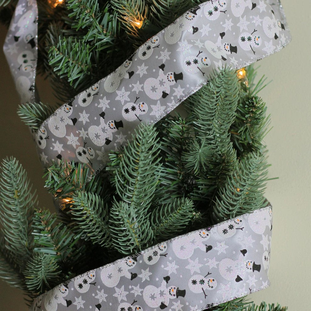 Snowmen & Snowflakes Wired Christmas Craft Ribbon