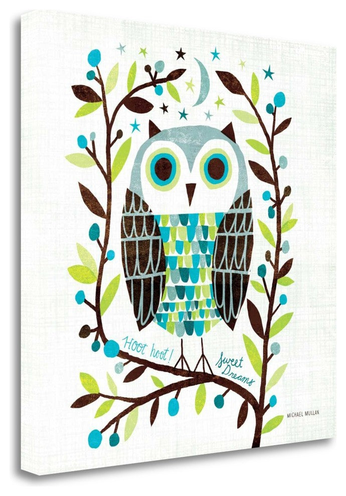 "Night Owl I Square" By Michael Mullan, Giclee Print on Gallery Wrap Canvas