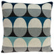 HomeRoots Geometric Design Gray And Teal Blue Cotton Pillow Cover