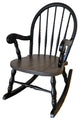 Bow Back Rocker Set of 2, Black and Antique Slate