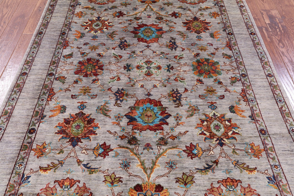 Persian Tabriz Hand Knotted Wool Rug 4' 11" X 6' 8" - Q12197