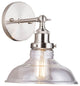 Lucera One-Light Wall Sconce with Bulb, Brushed Nickel