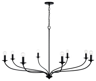 Capital Lighting 449981 Dolan 8 Light 52"W Candle Style - Matte Black