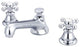 Lever Handles-American Widespread Lavatory Faucet, Hand Polished, Richly Triple
