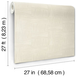 Beige Wicker Dot Wallpaper
