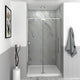 Transolid Irene 48"W x76"H Pivot Shower Door in Polished Chrome with Clear Glass