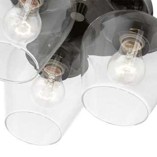 Willow 3 Light Black Chrome Flush Mount