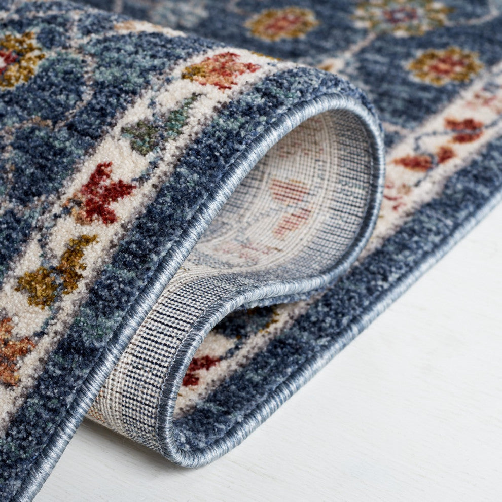 Safavieh Lauren Ralph Lauren Collection LRL1402 Rug, Navy/Ivory, 6'x9'2"