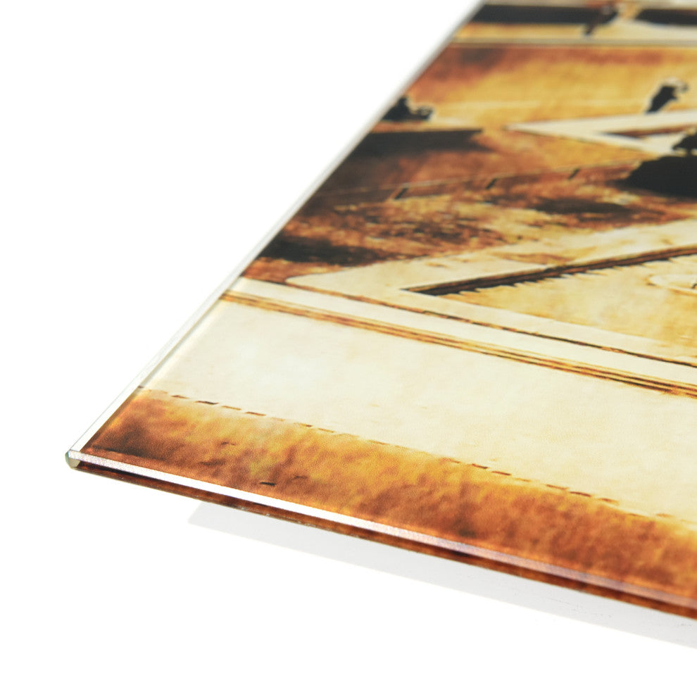 "Eiffel Tower" Frameless Free Floating Tempered Glass Panel Graphic Wall Art Set