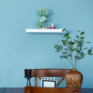 Chicago Floating Wall Shelf, White, 24"