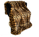 Plutus Brown Jaguar Faux Fur Throw Blanket, 102"L x 116"W Cal King