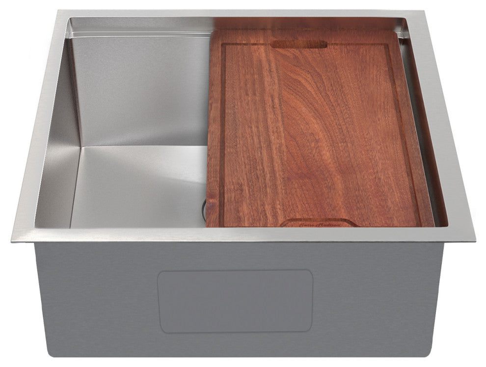 Rivage 22x19" Single Basin Undermount Kitchen Workstation Sink