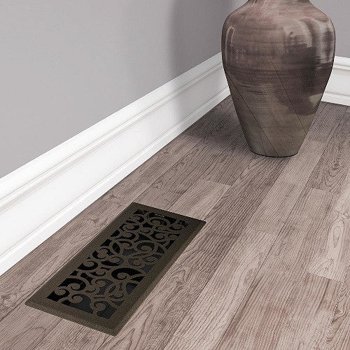 Wonderland Floor Register, Bronze Age, 4x12