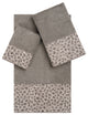 Linum Home Turkish Cotton Spots 3-Piece Embellished Towel Set, Dark Gray