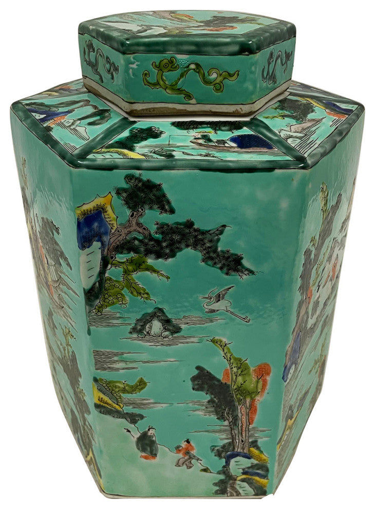 Consigned Early 20th Century Chinese Porcelain Vase/Jar With Lid