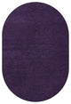 Haze Solid Low-Pile Runner Rug, Purple, 3 X 5 Oval