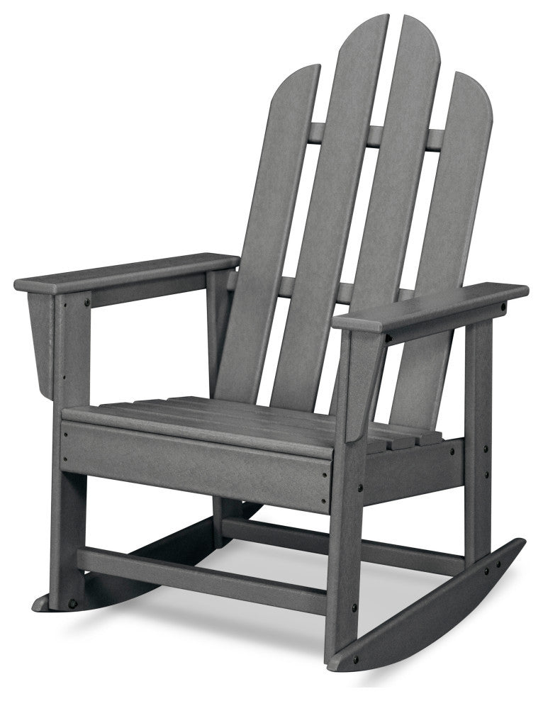 Polywood Long Island Rocking Chair, Slate Gray