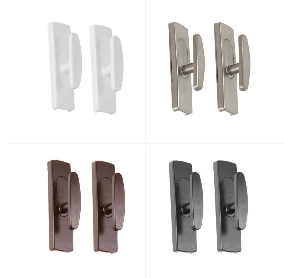Wall Hooks with Screws, Set of 2, Satin Nickel