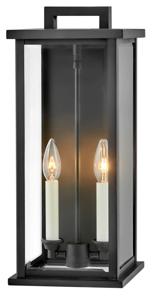 Hinkley Weymouth Wall Mount Lantern, Black, Medium