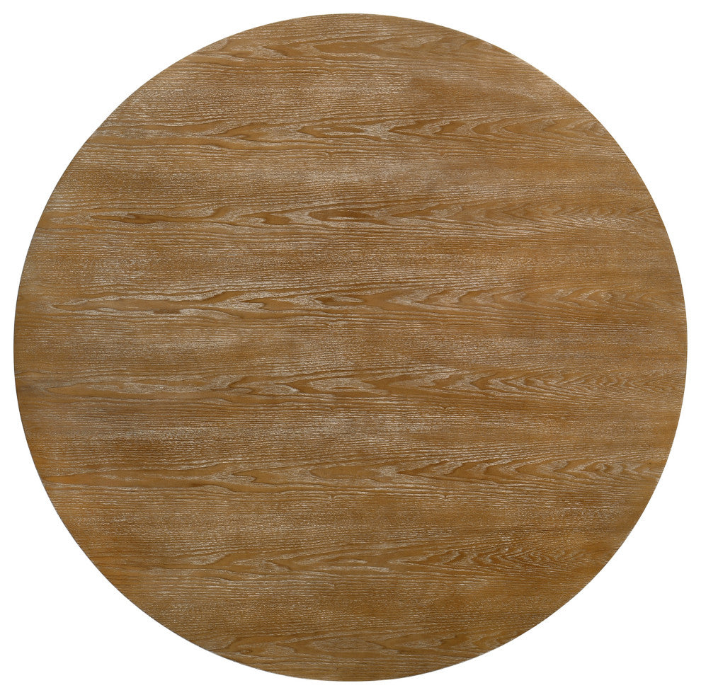 Remuda Rustic Wood Circular Dining Table, Natural
