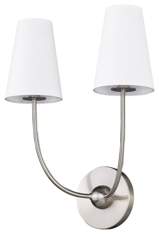 Z-LITE 2-Light Wall Sconce, Brushed Nickel