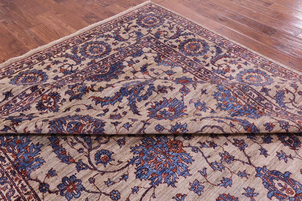8' 10" X 12' 4" Persian Tabriz Hand-Knotted Wool Rug Q7577