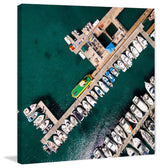 "Neatly Docked Boats" Print on Canvas by Karolis Janulis