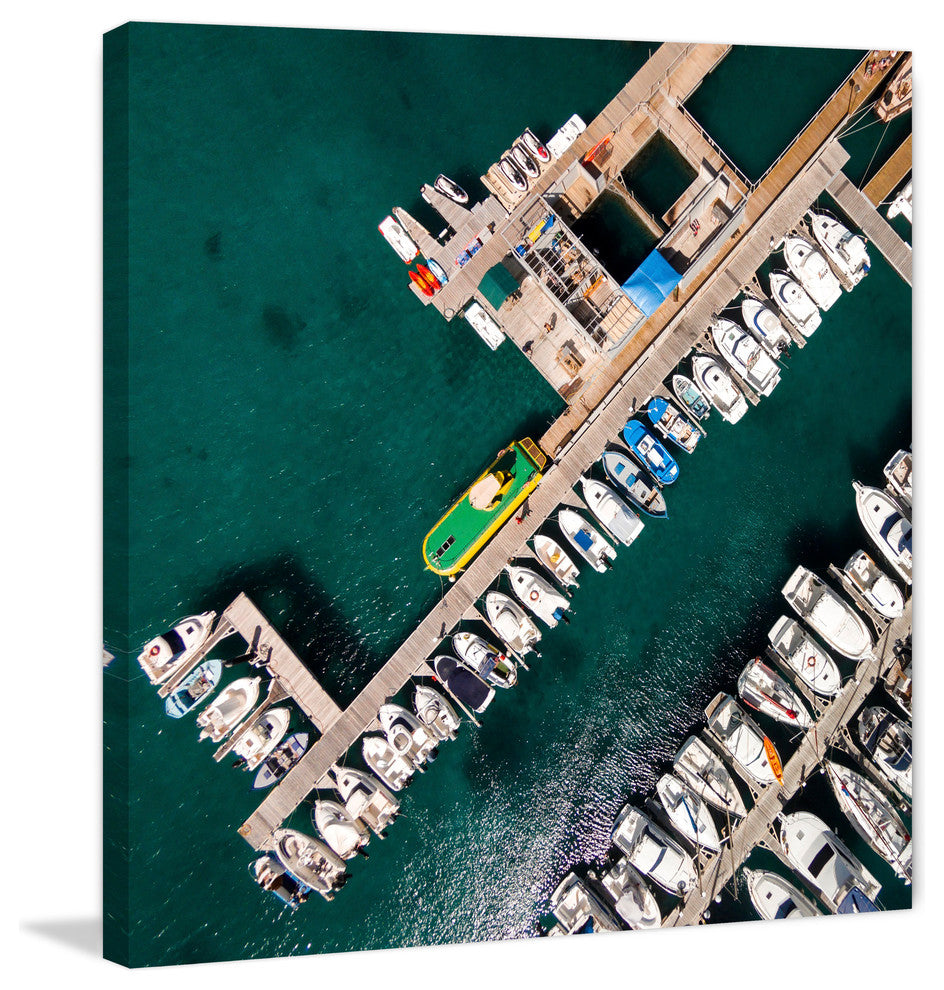 "Neatly Docked Boats" Print on Canvas by Karolis Janulis
