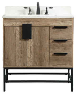 Home Living 22" Modern Natural Oak-Light Bathroom Vanity