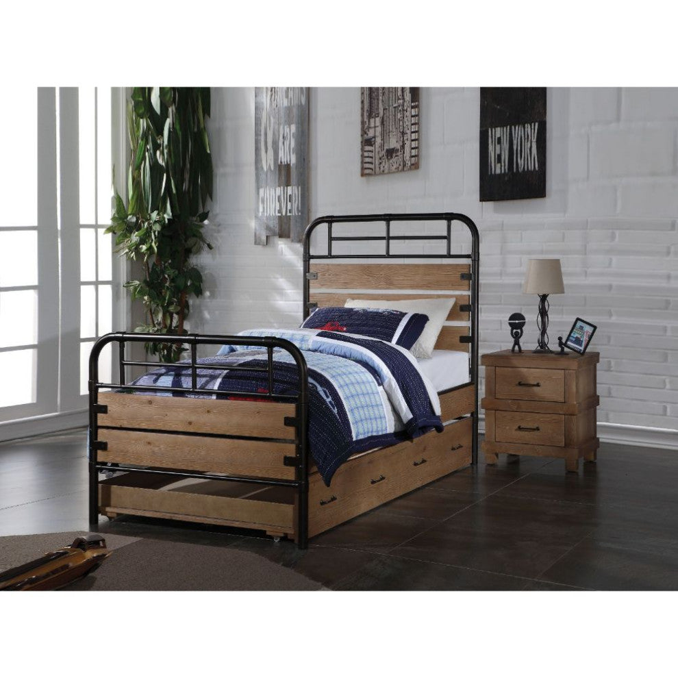 Acme Adams Twin Bed Antique Oak