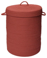 Colonial Mills Hamper Simply Home Solid Terracotta Round Hamper With Lid