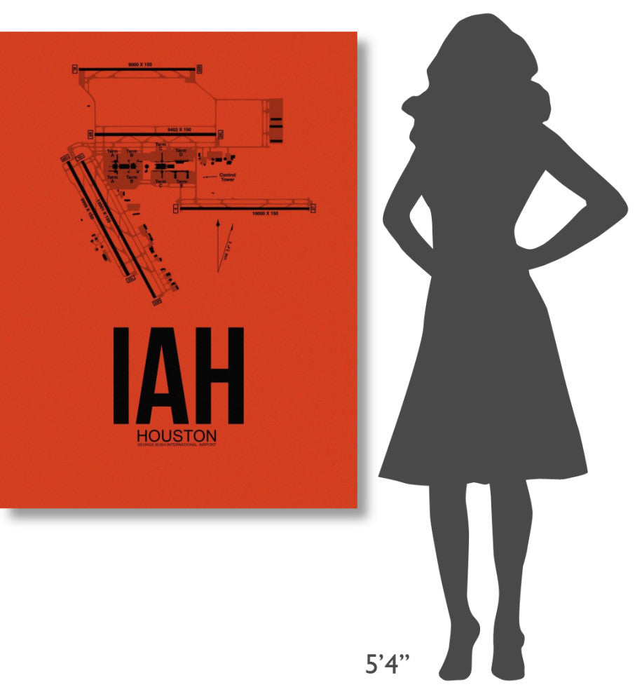 "IAH Houston Airport Orange" Fine Art Print
