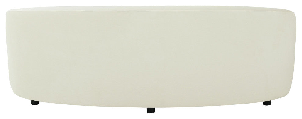 TOV Furniture Cannellini Cream Velvet Sofa